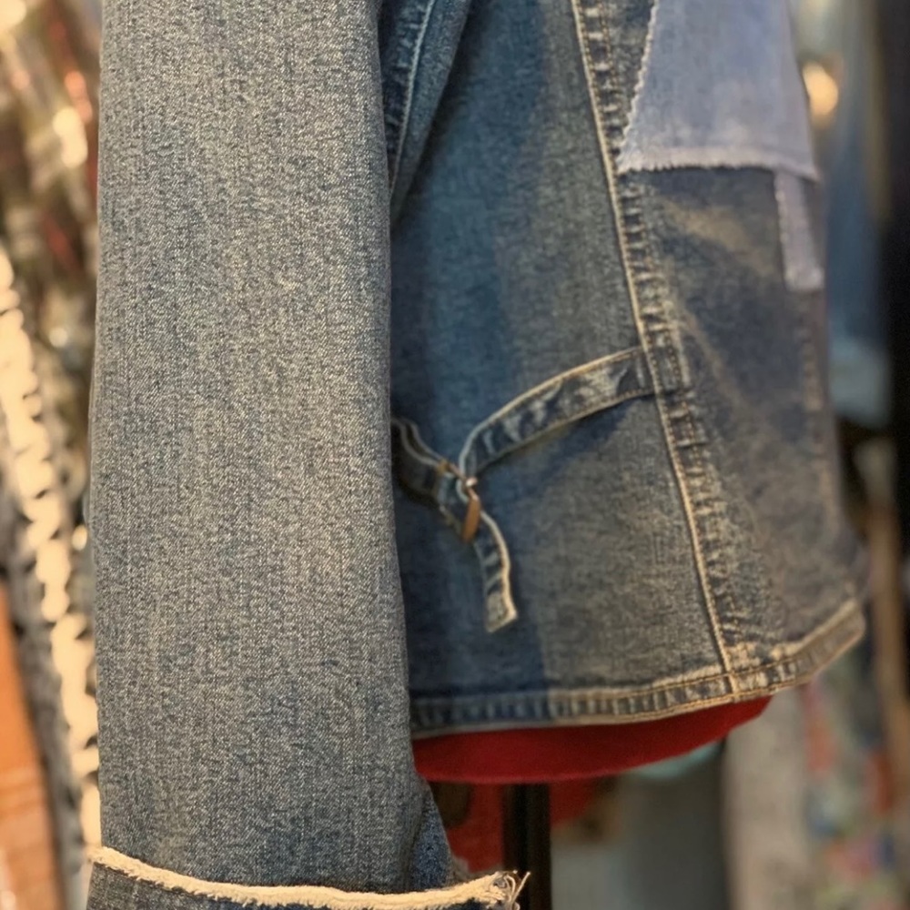 Upcycled Vintage Christmas Denim Gypsy Boho Ooak - Picture 6 of 7